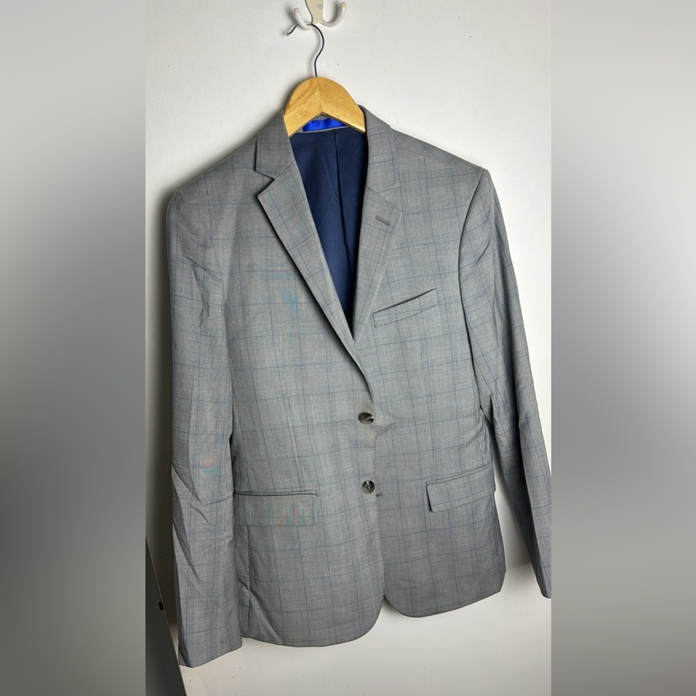 Gray Plaid Blazer